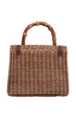 Borsa con manico in bamboo Laboratorio Capri | 115TORTORA